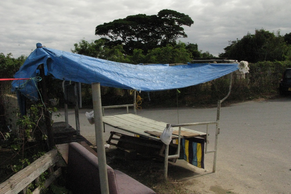 青い建物について